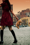 bear-dress-girl-sunset-teddy-bear-walk-Favim.com-70762